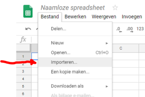 bestand importeren